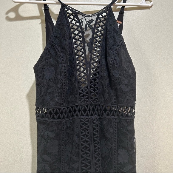 Free People laced long black dress. Size 2 - Picture 6 of 7